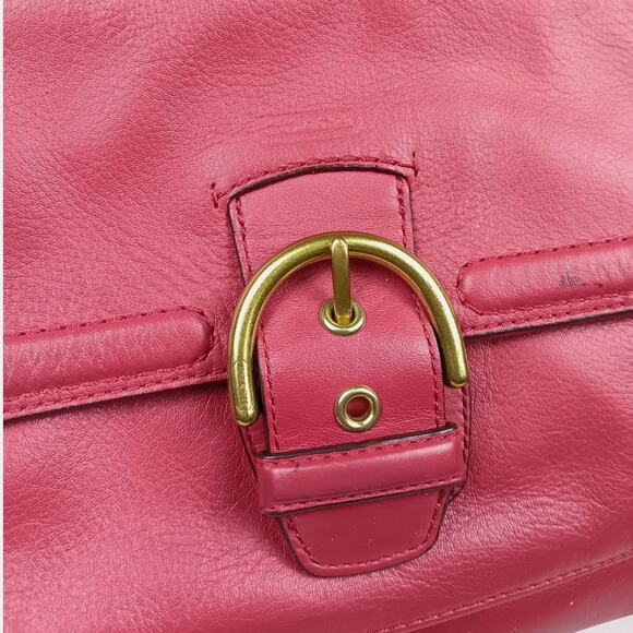 Red Coach Campbell Leather Hobo Shoulder Bag - Picture 4 of 11